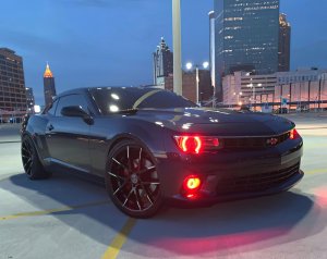 Chevrolet Camaro Headlight Halo Kit - ORACLE Lighting - LED Round Style - Red - `14-`15
